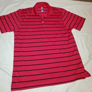 PGA Tour L pink with black stripes Golf Shirt